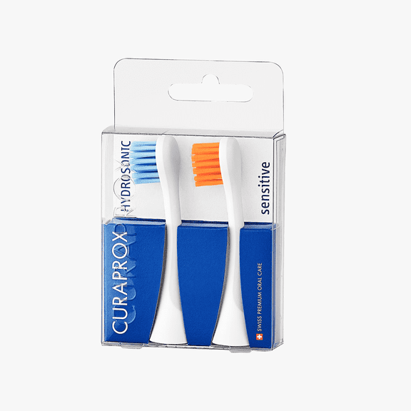 Curaprox Hydrosonic Brush Head Sensitive blue/orange, 2 pcs