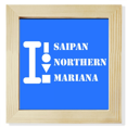 thumbnail image 1 of Saipan Northern Mariana Art Deco Fashion Square Picture Frame Wall Tabletop Display, 1 of 3