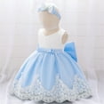 thumbnail image 3 of Tiijoy Girls Pageant Baptism Lace Dress Bow Wedding Birthday Party Tutu Gown, Sizes 12-18M, 3 of 8
