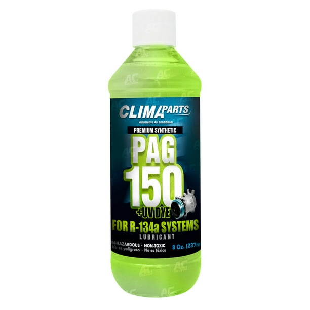 Premium Synthetic A/C Refrigerant Oil PAG 150UV Vis 8oz. for R134a