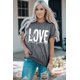 thumbnail image 4 of ABPHQTO Camiseta estampada gris LOVE everyone de mujer, 4 of 5