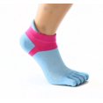 thumbnail image 2 of Chaussettes à Cinq Doigts pour Femmes Sport Jacquard Multicolore Confortables pour la Transpiration, 2 of 6