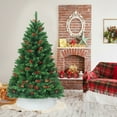 thumbnail image 3 of Gymax Galvanized Metal Christmas Tree Collar Skirt Ring Cover Holiday Decor White, 3 of 10