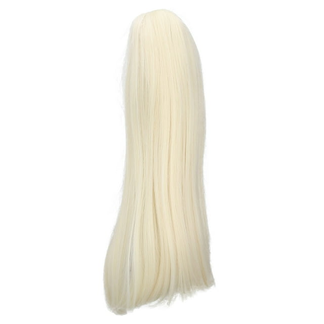 Poupée Longue Droite, 8 à 9 Pouces Coupe Flexible Cheveux de Poupées Remplacement de Cheveux de Poupées Bricolage Fabrication Fourniture Épaisse pour Cosplay Or
