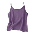 thumbnail image 2 of Lixiuxyad Built-in Bra Tank Tops A Retro Thin Slimming And Linen Inner Top Vest For Ladies,Purple, 2 of 6