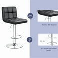 thumbnail image 5 of Lacoo Bar Stools Adjustable 360-Degree Swivel PU Leather Barstools with Back Set of 2, Black, 5 of 7
