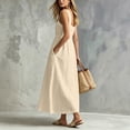 thumbnail image 4 of Tumotour Plus Size Summer Tank Dress for Women's Casual Sleeveless Strapless Beach Sundress Flowy A-Line Maxi Dress, 4 of 9