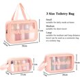 thumbnail image 2 of Ledeak Clear Toiletry Bag, 3pcs PVC Waterproof Makeup Bag, Hanging Travel Wash Bag for Women Men Kids Gift, 2 of 7
