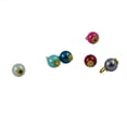 thumbnail image 4 of 50 piezas de perlas de cristal coloridas margarita plana pendientes Oro Sunnimix Pendientes de perlas colgante, 4 of 5