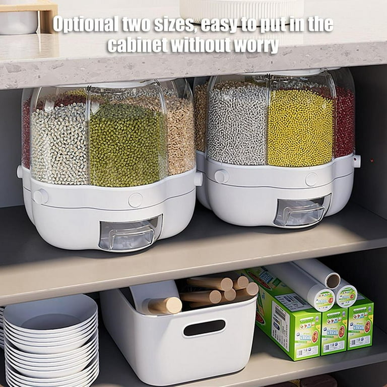 Octagonal Grid Airtight Food Storage Containers Bulk Cereals Organizers  Stackable Dry Food Boxes Pantry Organizers Kitchen Jars