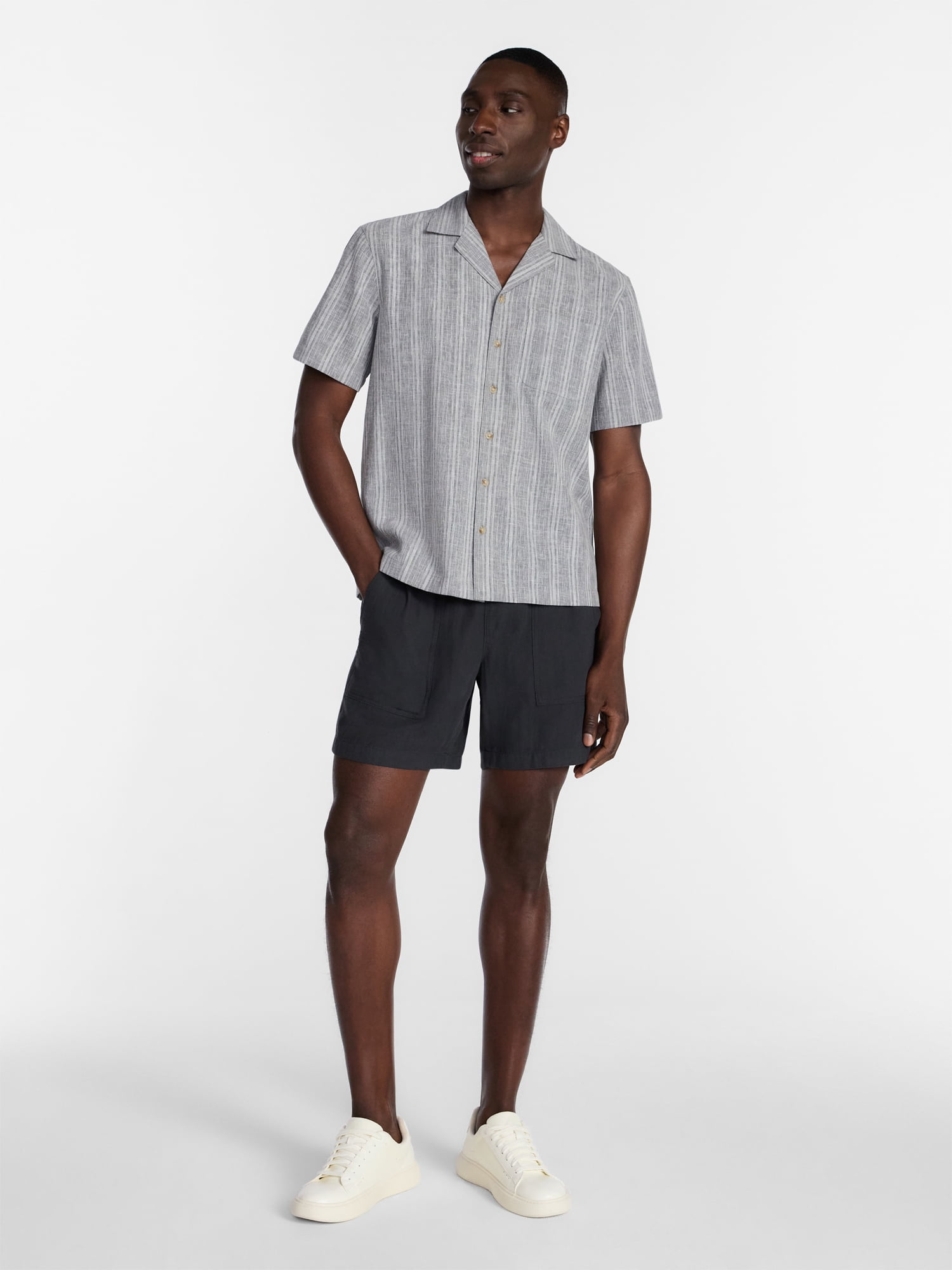 George Men's Textured Camp Shirt, Sizes S-5XL