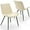 Cream, variant on CQAOE Modern PU Leather Dining Chairs Set of 2, Armless Upholstered Side Chairs with Metal Legs, Accent Kitchen & Dining Room Chairs for Home or Apartment(Black)