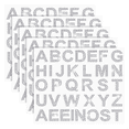 thumbnail image 1 of 170 Pcs Silver Rhinestone Letter Stickers, 5 Sheets 34 Letters Glitter Bling Alphabet Letter Stickers Silver, 1 of 7