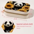 thumbnail image 5 of Panda Sunflower Velvet Portable Jewelry Organizer Box with Removable Compartment - Earring Holder and Gift Jewelry Box, 5 of 7