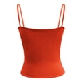thumbnail image 5 of BdTemWBs Cami Tank Tops for Women Spaghetti Strap 2025 Summer Casual Sleeveless Scoop Neck Camisole Juniors Basic Solid Tops Vacation Outfits, Red 1, Large, 5 of 9