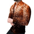 thumbnail image 1 of Camisas Hombre Manga Corta Moda tendencia solapa 3d impresión Casual Slim Fitting camisa de manga larga multicolor camisa para hombres (Red, 3XL), 1 of 5