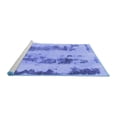 thumbnail image 2 of Ahgly Company Machine Washable Indoor Round Abstract Blue Modern Area Rugs, 7' Round, 2 of 4