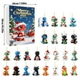 thumbnail image 1 of Calendario de Adviento navideño 2025 con 24 adornos de dragones | Cuenta regresiva para la llegada de Papá Noel | Decoración festiva para el árbol y regalo navideño para niños y coleccionistas, 1 of 2
