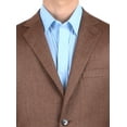 thumbnail image 4 of DTI BB Signature Mens Two Button Birdseye Suit Jacket Modern Fit Blazer Coat, 4 of 4