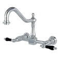 thumbnail image 1 of Kingston Brass Kingston Brass KS1241PKL Wall Mount 8" Centerset Kitchen Faucet, CP, 1 of 3
