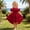 Red, variant on Flower Girls Dress Tulle Spaghetti Strap Pearl Belt Ruffle Hem Xmas Party Formal Pink 2-3Years