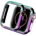 thumbnail image 1 of IBAOLEA Bling Case Compatible for IBAOLEA Watch 41mm, Crystal Diamonds Rhinestone Bumper Cover for Women Girl, Hard PC Protective Frame for iWatch Series 7-41mm Colorful Colorful 41mm(Series 7), 1 of 8