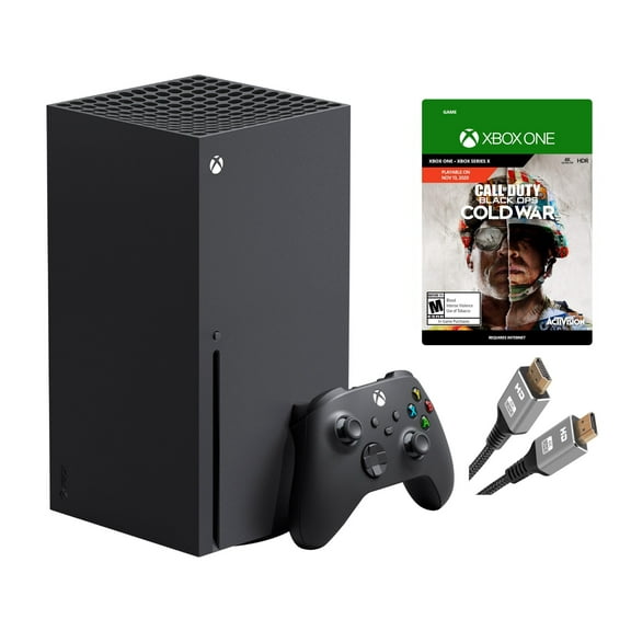 2023 Newest Microsoft Xbox Series X–Gaming Console System- 1TB SSD Black X Version with Disc Drive Bundle with Call Duty of Black Ops Cold War Full Game and MTC8 High Speed HDMI Cabel