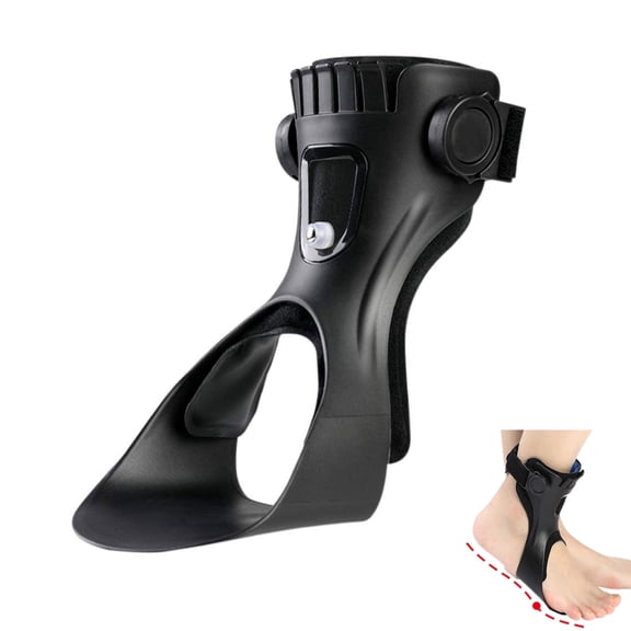 Foot Drop Brace, AFO Brace for Walking, Breathable Ankle Support Orthosis for Women Men, Training Daily Use (Left foot, S)