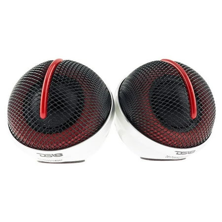 DS18 SQTW Tweeter 1.10-inch 120 Watts Max Silk Dome Neodymium Tweeter Sound Quality with 3M VHB Mounting Tape, Built-in Attenuation Switch (+2/0/-2) - Set of 2 (Black & (Best Sounding 6x8 Car Speakers)