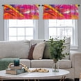 thumbnail image 4 of LALILO Kitchen Curtain Valance Oil And Acrylic Color Rod Pocket Window Curtain 52"x 18" Set of 2, 4 of 5