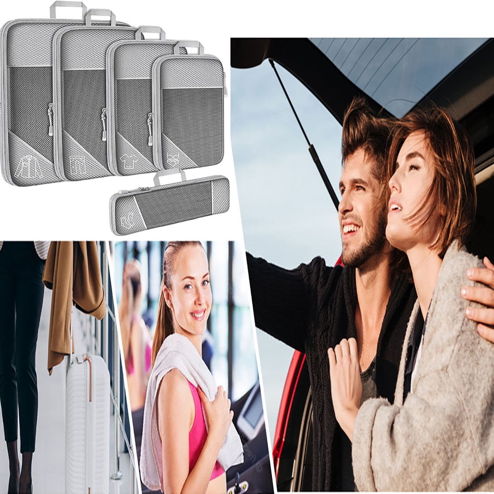 Faitaliicy Compression Packing Cubes,6 Set Travel Suitcase Expandable Packing Organizers Lightweight Vacation Travel Organizer Bags Luggage Organizer Travel Bags