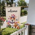 thumbnail image 4 of Welcome Patriotic Corgi Garden Flag Double Sided 12x18 Inch Summer Spring Flowers Yard Flag Outdoor Decoration Home Gifts for Men Women Birthday Gifts Memorial Day, 4 of 7