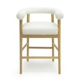 thumbnail image 3 of Spara White Vegan Leather Counter Stool, 3 of 6