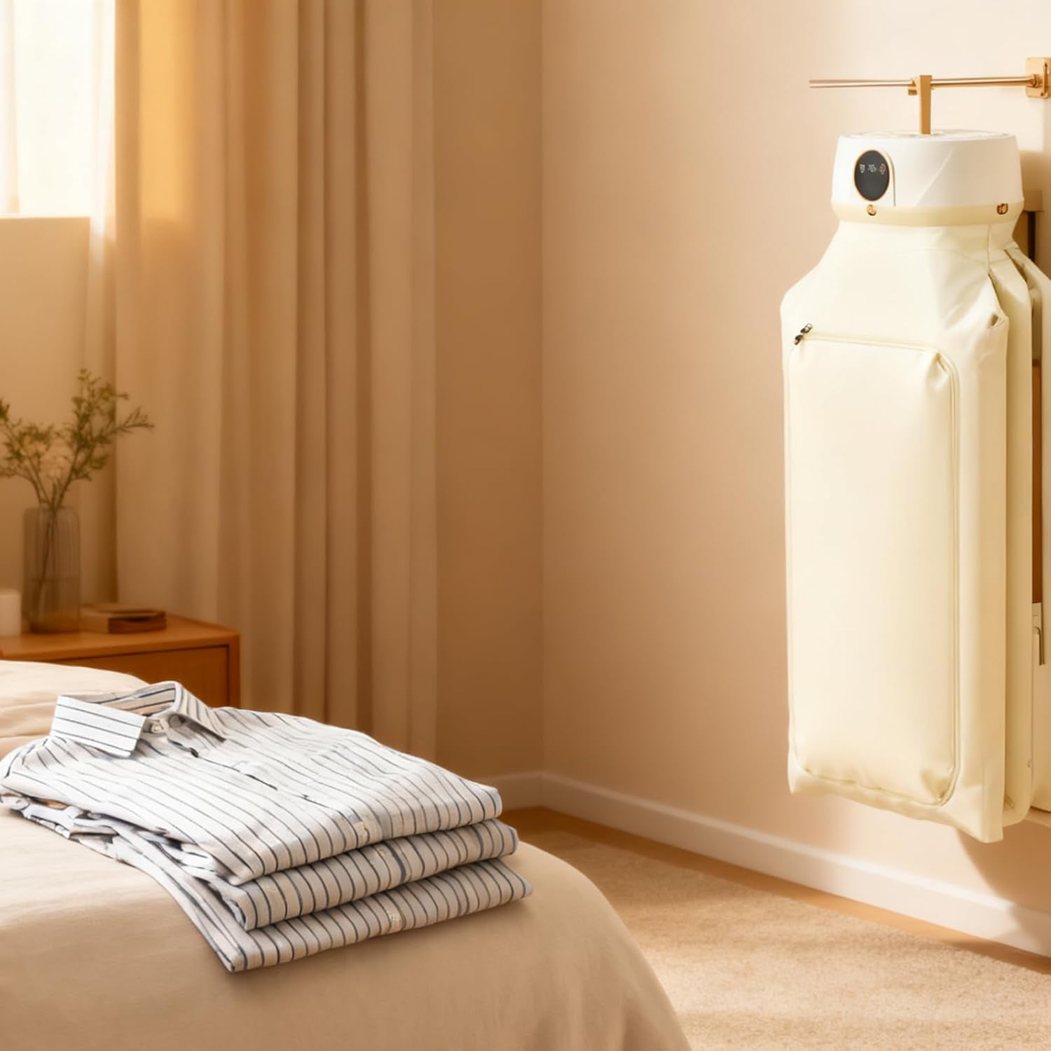 GASRANW Upgraded Automatic Ironing Machine & Portable Clothes Dryer, Wireless Vertical Steam Closet for Home Use, Travel, Apartments – Fast Drying, Hands-Free Garment Steamer and Folding System