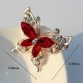 thumbnail image 6 of Soumake Lady Pin Rhinestone Butterfly Shape Multi Colors Stainless Dress Brooch for Prom, 6 of 8