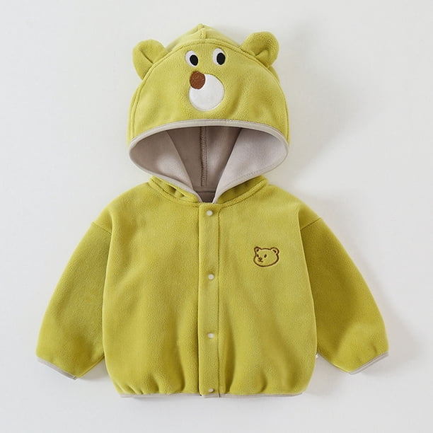 Cowsor Baby Kids Sherpa Jacket with Zipper, Cotton-Lined Fuzzy Outerwear Coat for Infant Toddler