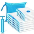 thumbnail image 1 of Vacuum Storage Bags, Versatile Applications, Space Saver For Clothes And Blankets, Thick Reusable, Double Zip Seal, Protective Material, Includes Portable Manual Vacuum Pump (6PCS), 1 of 7