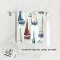 thumbnail image 2 of Bath Towel Single-Sided Printed Highly Absorbent Soft Quick Towel for Bathroom Spa Gym & Sports Watercolor Painting Of A Sailboat, 2 of 5