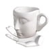 thumbnail image 5 of Taza de cerámica para leche, café, platillo, vaso de agua, creativa, cara humana Blanco, 5 of 9