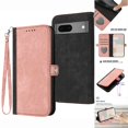 thumbnail image 1 of Nalacover Wallet Case for Google Pixel 7, Detachable Wrist Strap Handbag Cute Card Slots Holder Premium PU Leather Flip Case with Kickstand Magnetic Clasp Soft Silicone Shockproof Cover,Pink, 1 of 7