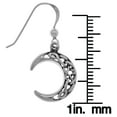 thumbnail image 3 of Jewelry Trends Sterling Silver Celtic Crescent Moon Dangle Earrings, 3 of 4