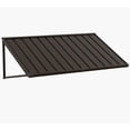 thumbnail image 3 of BACKYARD BEAUTIFUL Metal Awning 60" x 36", Front Door and Window Canopy with Powder-Coated Frame, Weather Resistant Sun and Rain Shelter for Patio, Entrance, Porch and Balcony, Brown, 3 of 9
