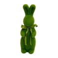 thumbnail image 3 of Figura de conejo de Pascua flocada, decorativa y creativa, adorno de conejo Verde, 3 of 9