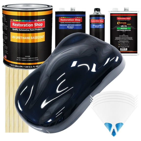 Nightwatch Blue Metallic Gallon URETHANE BASECOAT CLEARCOAT Car Auto Paint Kit
