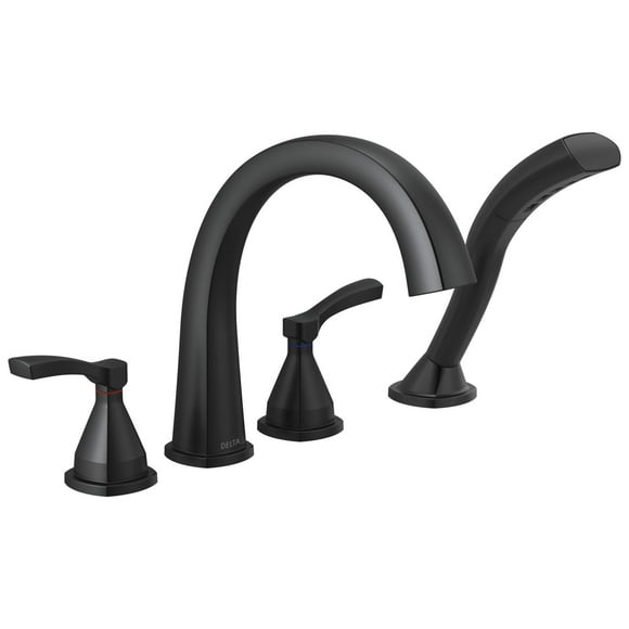 Grifo romano para bañera Delta Stryke T4777-BL, negro mate