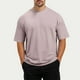 thumbnail image 5 of Manga Corta de Verano Tops de Color Sólido Casual Manga Corta Cuello Redondo Doblado Hendidura Superior, Camisa de Fibra de Poliéster para Hombres, Lavado de Manos, 5 of 8