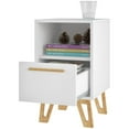 thumbnail image 3 of Manhattan Comfort Doris 1 Drawer Nightstand in White, 3 of 4
