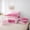 Bow Pink, variant on Erosebridal Pink Ribbon Bowknot Twin Bedding Sets 7-Piece For Teens,Girls Geometric Swirl Stripes Bedding Comforter Set,Pink Reversible