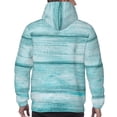 thumbnail image 7 of Kdxio Teal Turquoise Wood Print Mens Casual Hooded Collar Drawstring Hoodies Pullover Sweatshirts Casual Long Sleeve Shirts-Medium, 7 of 7
