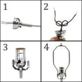thumbnail image 4 of Creative Hobbies Make a Lamp or Repair Kit - All Essential Hardware, 3 Way Socket, and Electric Cord (Silver), 4 of 5